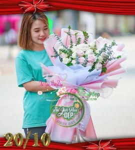 BÓ HOA HỒNG TẶNG NGÀY 20/10 B010