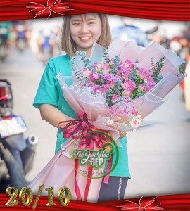 BÓ HOA HỒNG TẶNG NGÀY 20/10 B122