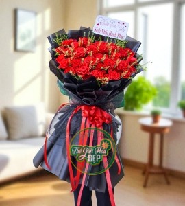 Bó Hoa Hồng Đỏ Pháp Cao Cấp HB201