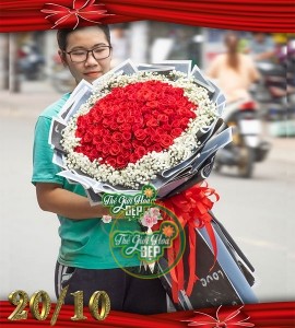 BÓ HOA HỒNG TẶNG NGÀY 20/10 B167