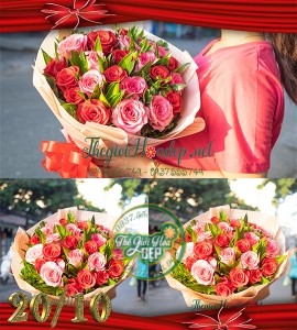 BÓ HOA HỒNG TẶNG NGÀY 20/10 B121