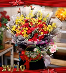 BÓ HOA HỒNG TẶNG NGÀY 20/10 B161